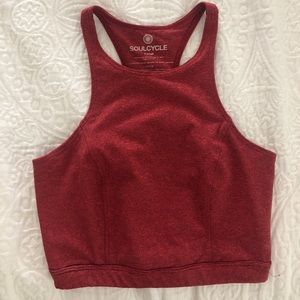 RED SOULCYCLE SPORTS BRA
